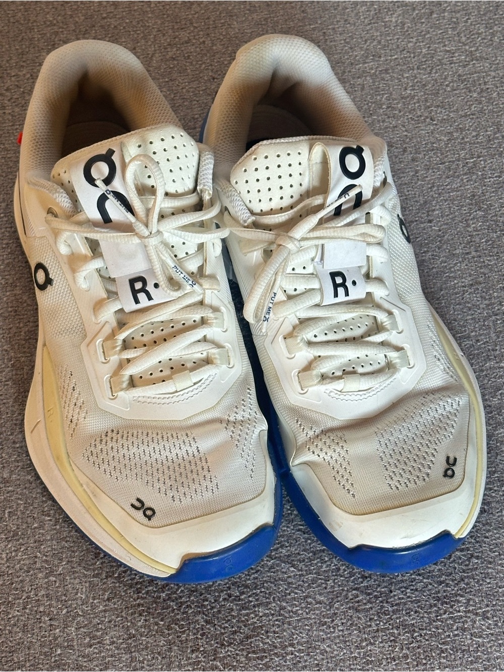 On Running White Low-Top Mesh Sneakers size 10 Women's